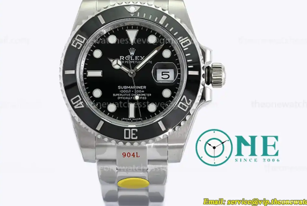 Submariner - 904L V11 SS SS SA3135 Noob 116610LN Black Rolex 0504